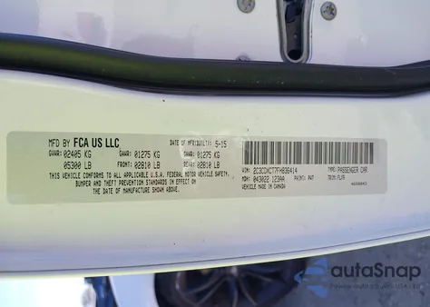 2015 Dodge Charger Road/Track z USA, uszkodzony, nr VIN 2C3CDXCT7FH836414